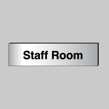 Staff Room - Engraved - Aluminium / Brass Effect