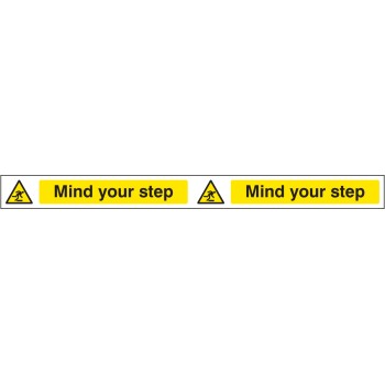Mind Your Step - Self Adhesive Vinyl - 400 x 35mm