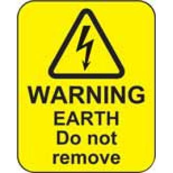 Warning - Earth Do Not Remove Labels