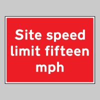 Site Speed Limit Fifteen mph