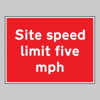 Site Speed Limit Five mph