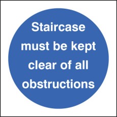 Staircase Must be Kept Clear of All Obstructions