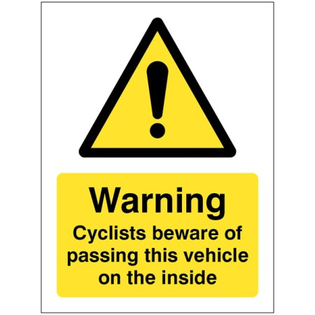 Cyclists Beware of Passing this Vehicle On the Inside