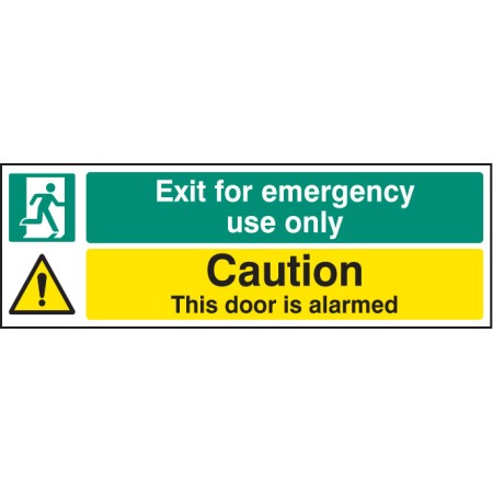 Exit for Emergency Use Only Caution - this Door Is Alarmed