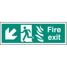 HTM Fire Exit - Arrow Down Left