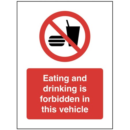 Eating and Drinking is forbidden in this Vehicle