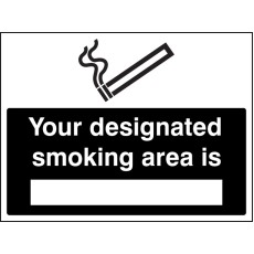 Your Designated Smoking Area Is (White / Black)
