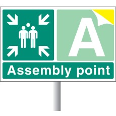 Special Assembly Point - Aluminium with Channelling - 600 x 400mm