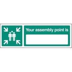 Your Assembly Point Is - Rigid Plastic - 150 x 50mm 