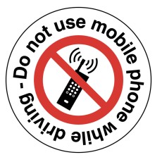 Do not use Mobile Phone while Driving Labels