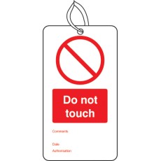 10 x Do Not Touch - Double Sided Tags