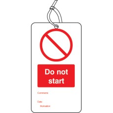 10 x Do Not Start - Double Sided Tags