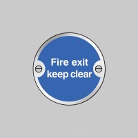 Fire Exit Keep Clear Disc