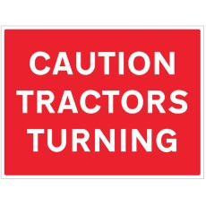 Caution - Tractors Turning