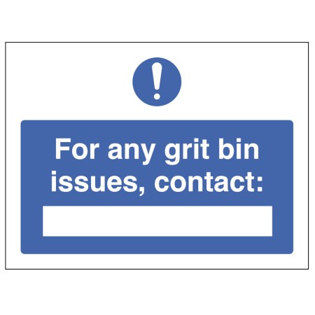 For Any Grit Bin Issues, Contact:
