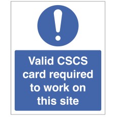 Valid CSCS Card Required