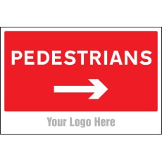 Pedestrians: Arrow Right - Add a Logo - Site Saver