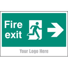 Fire Exit: Arrow Right - Add a Logo - Site Saver