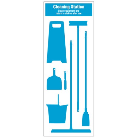 Cleaning Station Shadow Board - 7 piece