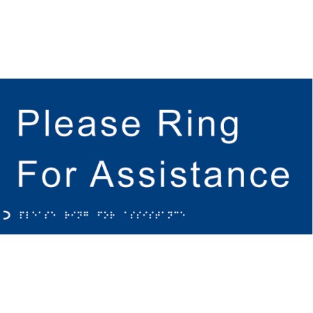 Braille - Please Ring for Assistance