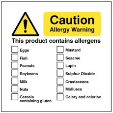 Caution - Allergy Warning - this Product Contains Allergens