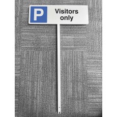 Parking Visitors Only - Verge Sign c/w 800mm Post