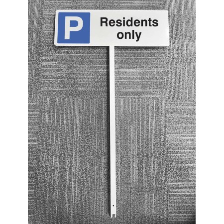 Parking ResIdents Only - Verge Sign c/w 800mm Post