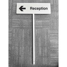 Reception Left - Verge Sign c/w 800mm Post