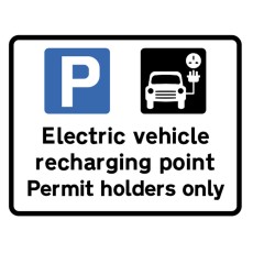 Electric Vehicle Recharging Point - Permit Holders Only - Class RA1
