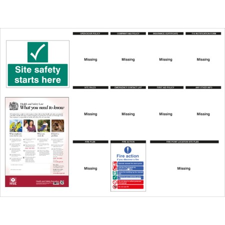 Construction Site Notice Board - 1430 x 1075mm
