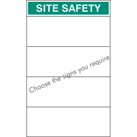 Site Safety Board 600 x 900mm with Select Signs