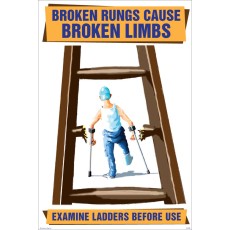 Broken Rungs Cause Broken Limbs - Poster