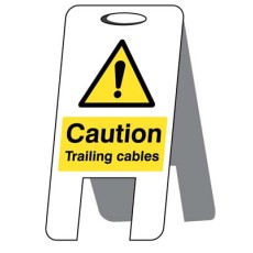 Caution - Trailing Cables - Self Standing Folding Sign