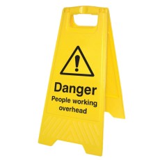 Danger - People Working Overhead - Free-Standing Floor Sign