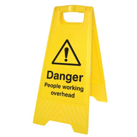 Danger - People Working Overhead - Free-Standing Floor Sign
