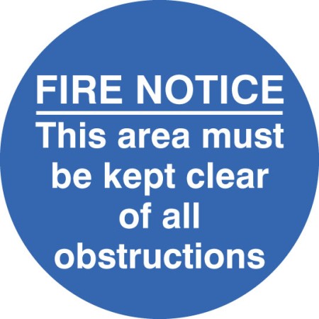 Fire Notice this Area Etc - Floor Graphic