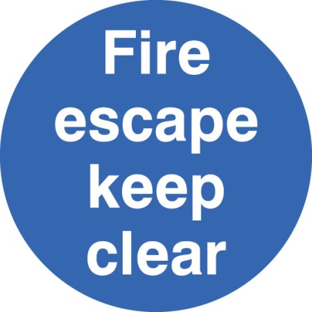 Fire Escape Keep Clear - Floor Graphic
