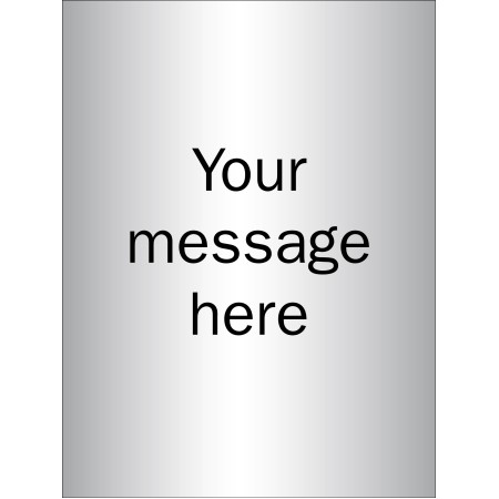 Design Your Own Brushed Aluminium Effect Sign - 150 x 200mm