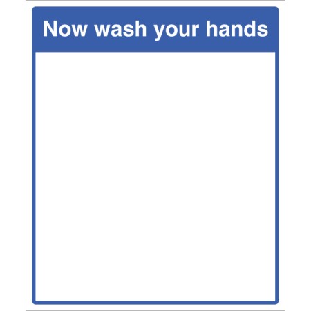 Mirror Message - Now Wash Your Hands 405 x 485mm