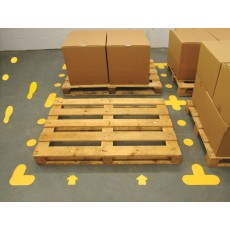 Yellow Floor Signal Markers - Circle (Pack of 100)