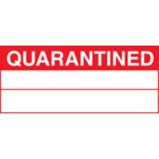 Roll of 100 Quarantined Labels - 50 x 20mm