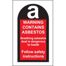 Roll of 100 Contains Asbestos Labels 27 x 50mm
