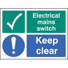 Electrical Mains Switch Keep Clear