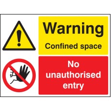 Warning - Confined Space No Unauthorised Entry