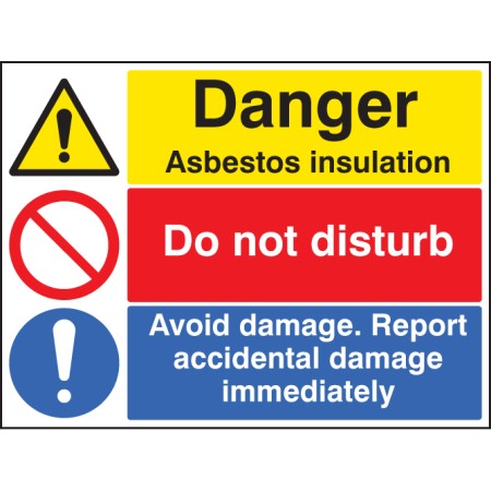 Asbestos Insulation - Do Not Disturb - Report Damage