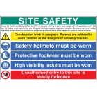 Site Safety - Hard Hat - Vest and Boots