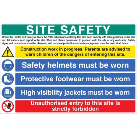 Site Safety - Hard Hat - Vest and Boots