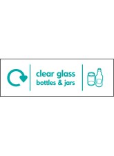 WRAP Recycling Sign - Clear Glass Bottles & Jars