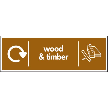 WRAP Recycling Sign - Wood & Timber