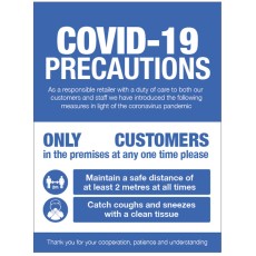 COVID-19 Precautions - 2m - Blue
